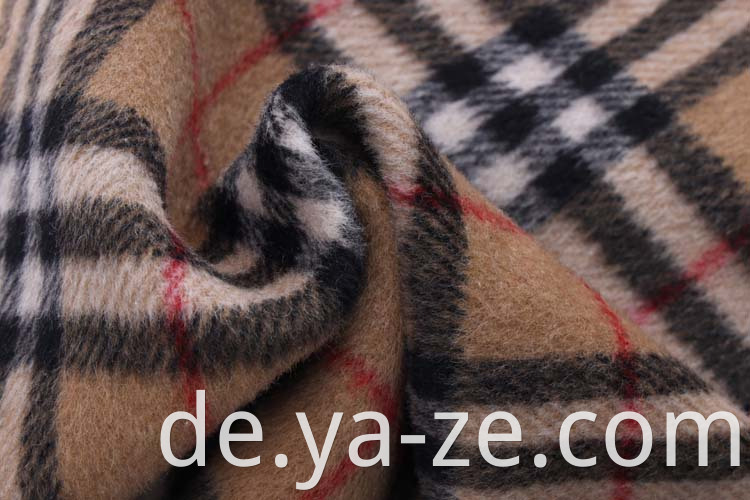 Gewebte Wollwolle Check Tweed Plaid Fleece Winter Wollstoff für Mantelanzug Blazer Material Winter Wollstoff Stoff Tuch